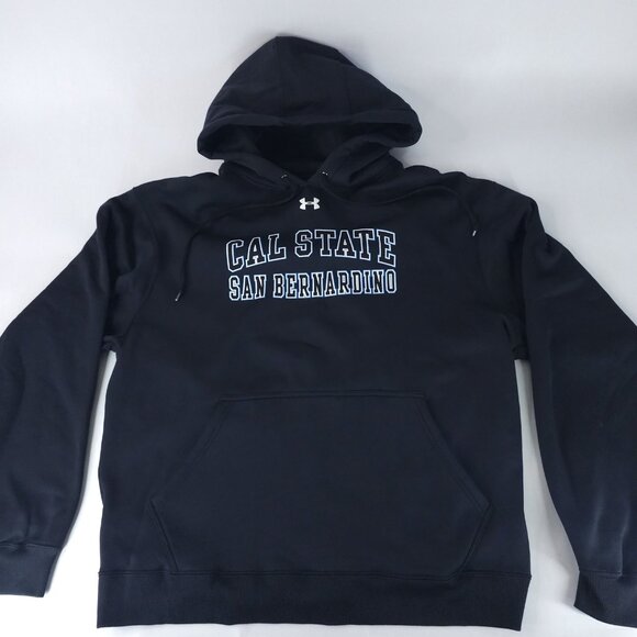 Under Armour Hoodie Mens XL Black Cal State San Bernardino Pullover Sweatshirt - Picture 1 of 10
